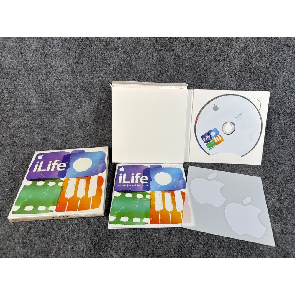 Apple iLife 11 Mac Software iPhoto iMovie GarageBand DVD MC623Z/A Stickers